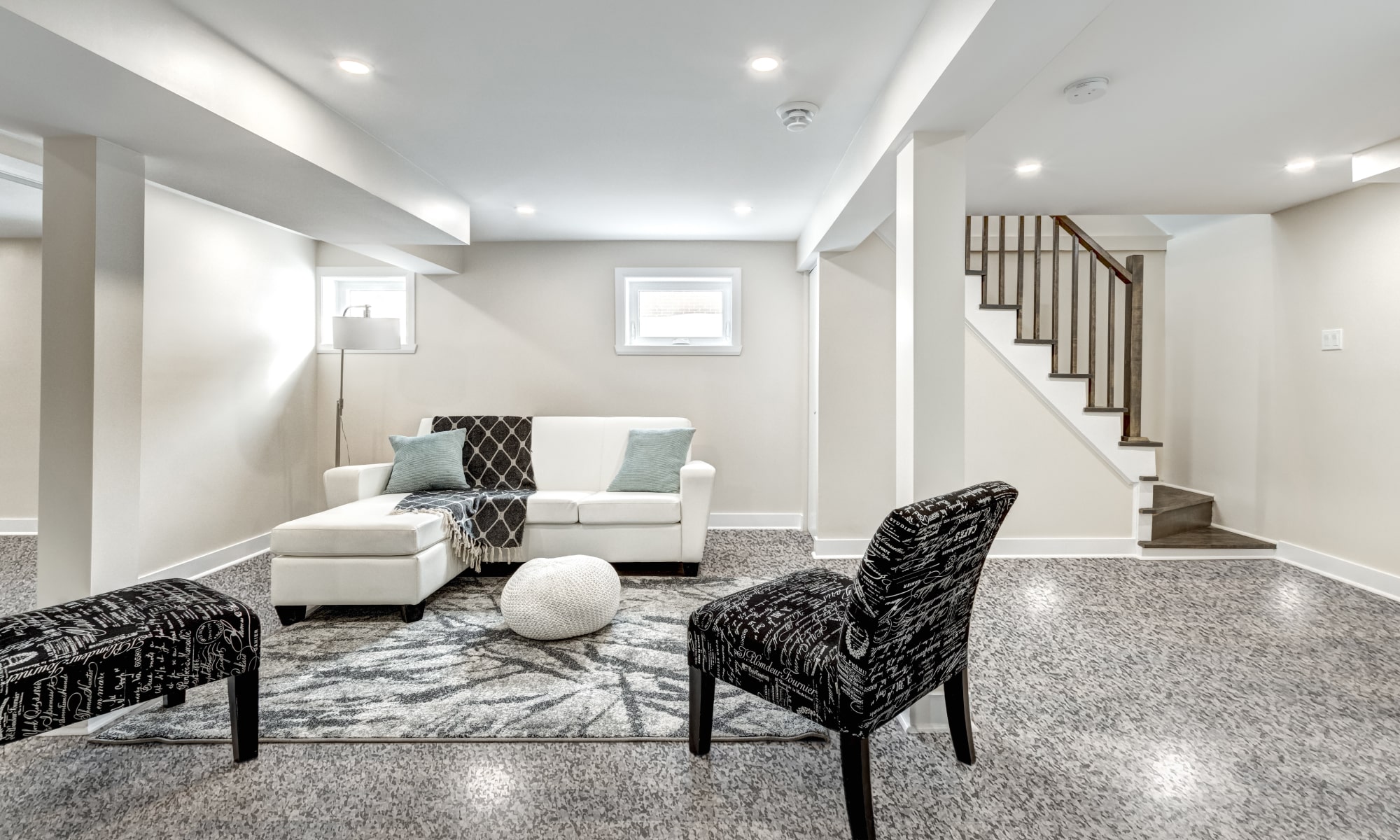 Basement floor coating example