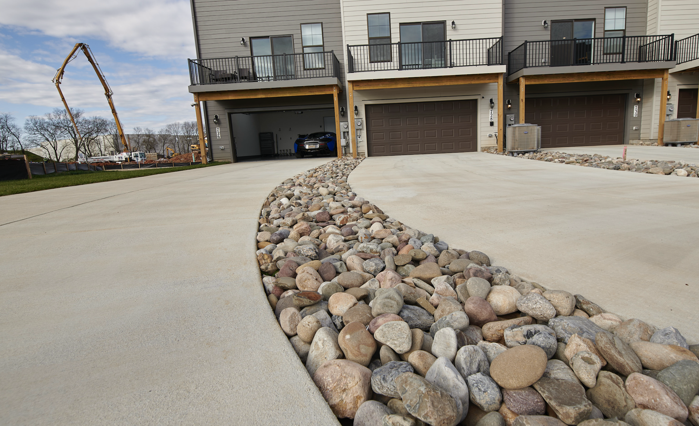 Durable sealed concrete driveway