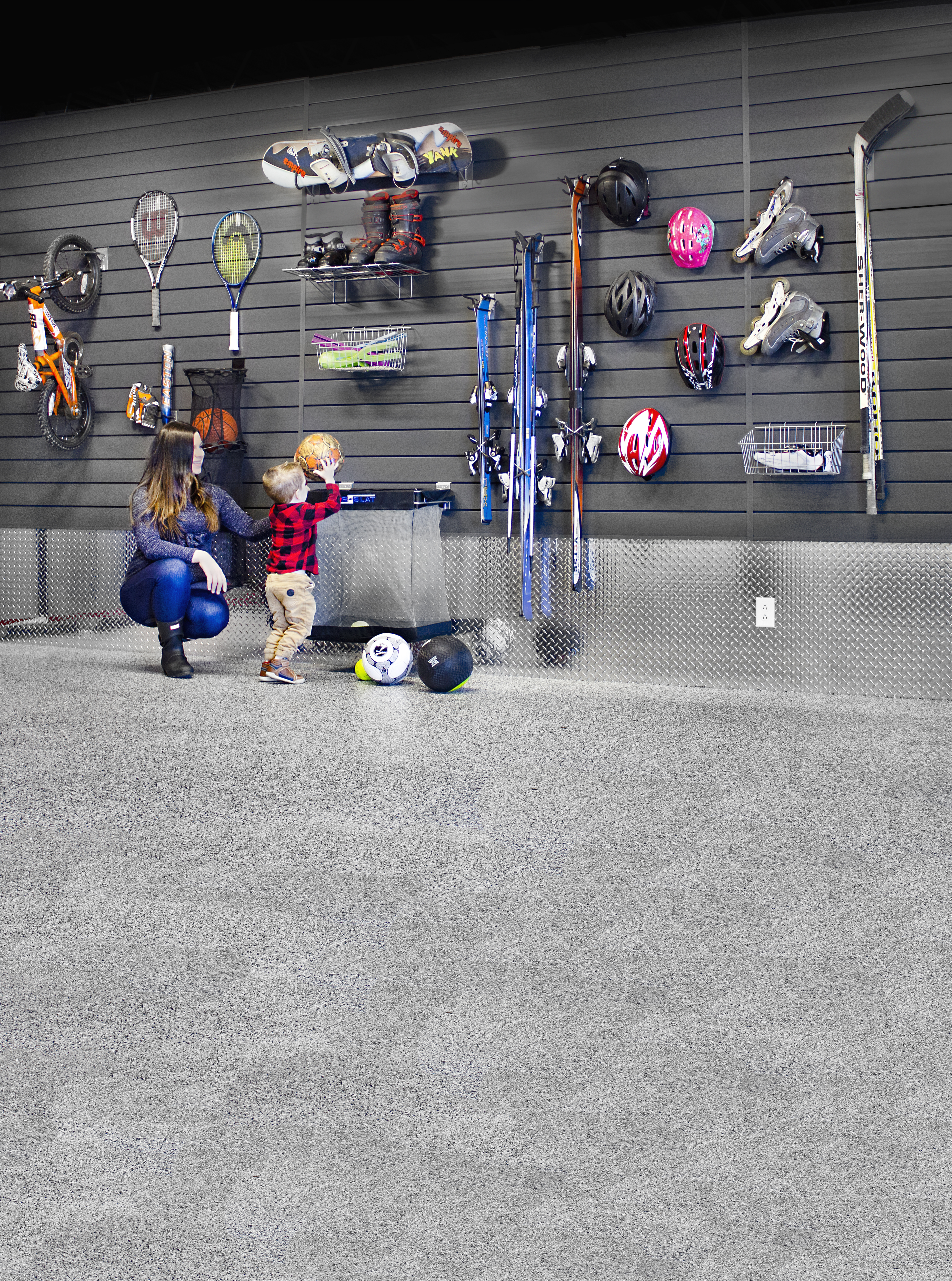 Garage storage system example